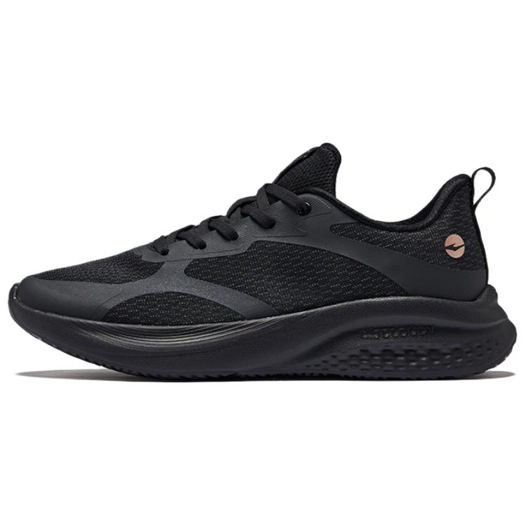 Erke Cushioning Slip Resistant Abrasion Resistant Low top Casual Running Shoes Women’s Jet Black