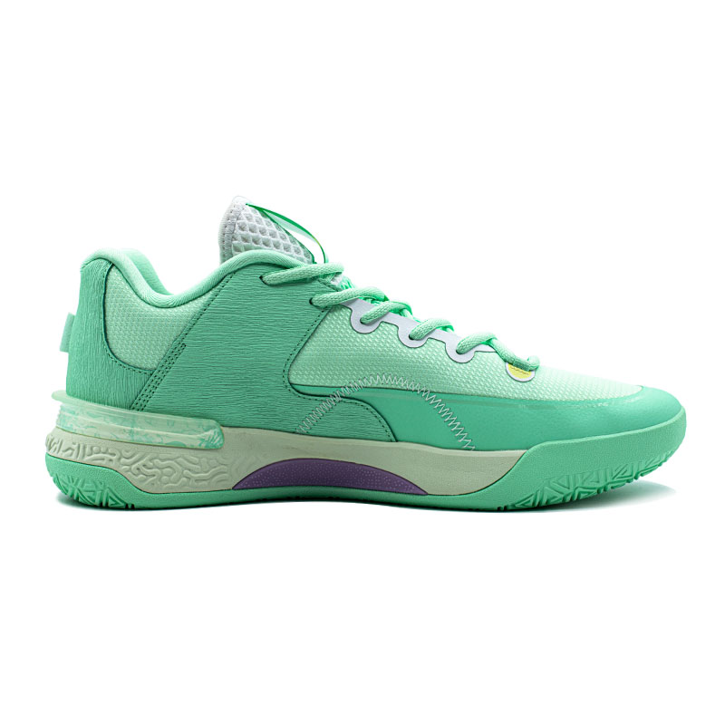 PEAK Taichi Large Triangle 3v2 Cushioning, Wear Resistant Low top Basketball Shoes Men’s White Green