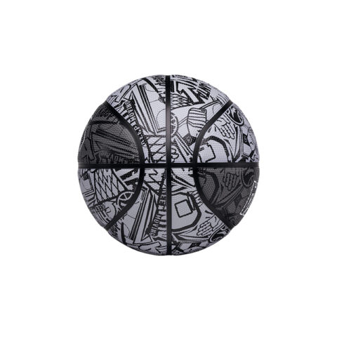 Anta Rubber Basketball Trendy Toy All Over Print Black, Comfortable Hand Feel 7/Size 5 Ball Street Training Competition
