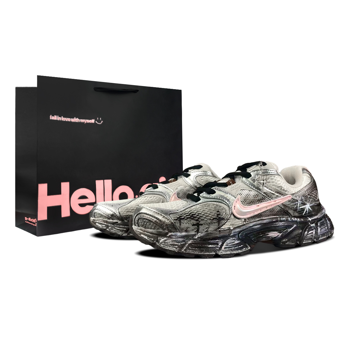 Nike V5 RNR Abrasion Resistant Breathable Abrasion Resistant Breathable Low top Running Shoes Women’s Silver Pink