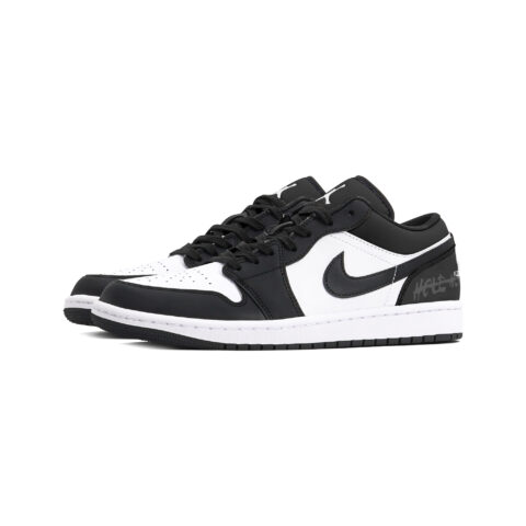 Jordan Air Jordan 1 Slip Resistant Abrasion Resistant Low top Vintage Basketball Shoes Unisex Black