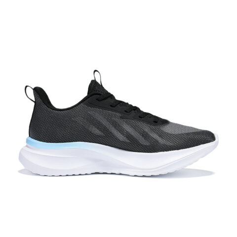 QIAODAN Synthetic Leather, Textile Cushioning Slip Resistant Abrasion Resistant Low top Casual Running Shoes Women’s