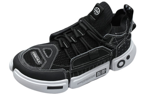 Li Ning Essence 2 Cushioning Slip Resistant Abrasion Resistant Mid top Vintage Basketball Shoes Men’s Black