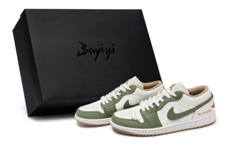 Jordan Air Jordan 1 Vintage Basketball Shoes Men’s Low Top White/Green