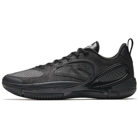 Anta Cushioning Slip Resistant Abrasion Resistant Low top Basketball Shoes Men's Black