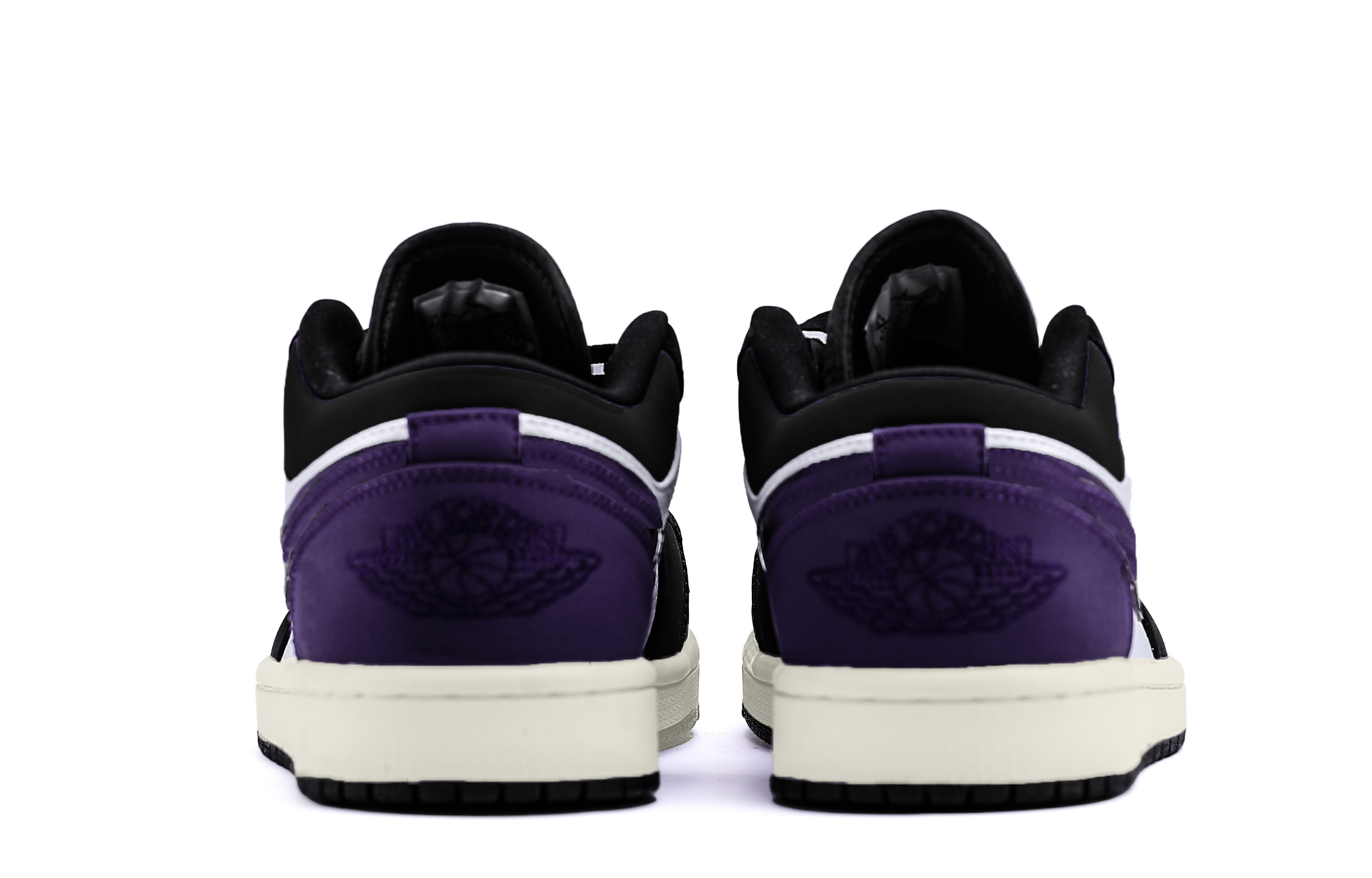 Jordan Air Jordan 1 Abrasion Resistant Abrasion Resistant Low top Vintage Basketball Shoes Unisex Black Purple