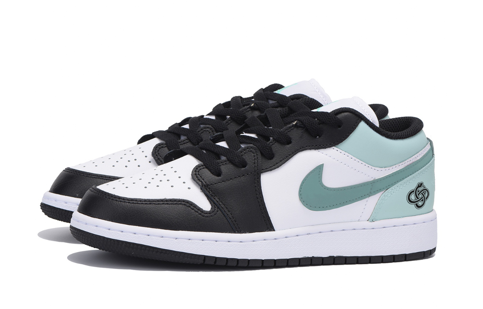 Jordan Air Jordan 1 Vintage Basketball Shoes Men’s Low Top Black Tiffany
