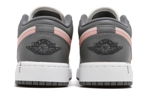Jordan Air Jordan 1 Abrasion Resistant Low top Vintage Basketball Shoes Unisex Gray Pink