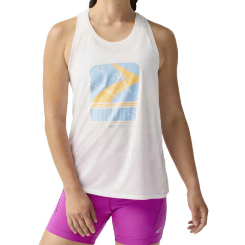Brooks Sleeveless Sports Shirts Women's White Racerback