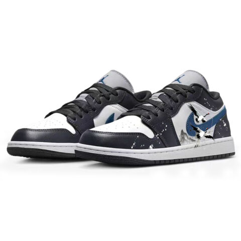 Jordan Air Jordan 1 Vintage Basketball Shoes Unisex Low Top Gray/Black