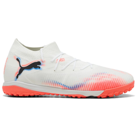 PUMA FUTURE 8 MATCH Abrasion Resistant Soccer Shoes Unisex White Red