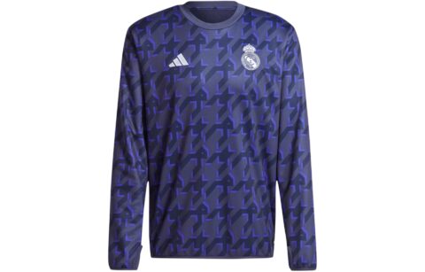 Adidas Real Madrid Pre Match Warm Top Soccer Jersey Men's Dark Blue