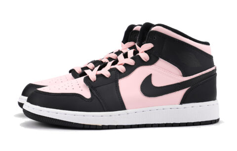 Jordan Air Jordan 1 Slip Resistant Coverage Low top Vintage Basketball Shoes Women’s Black Pink