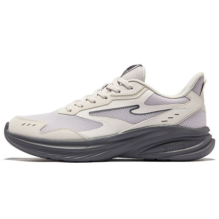 Erke Hunt Slip Resistant Lightweight Rebound Low top Running Shoes Men's Mist Gray Wild Gray