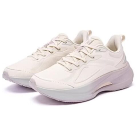 QIAODAN Iridescent 5.0 Synthetic Leather Slip Resistant Abrasion Resistant Low top Running Shoes Women’s Pink Purple