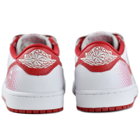 Jordan Air Jordan 1 Slip Resistant Abrasion Resistant Low top Vintage Basketball Shoes Unisex Red White