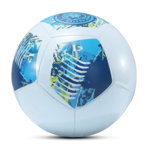 PUMA x MCFC Size 5 Machine Stitched Ball Pu White Blue Soccer Ball Unisex