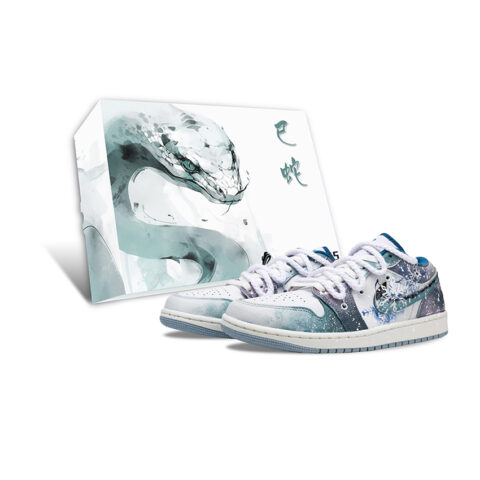 Jordan Air Jordan 1 Cushioning, Wear Resistant Low top Vintage Basketball Shoes Unisex Dark Cyan