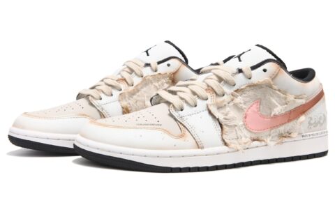 Jordan Air Jordan 1 Low Slip Resistant, Abrasion Resistant, Lightweight Low top Vintage Basketball Shoes Women’s Ecru