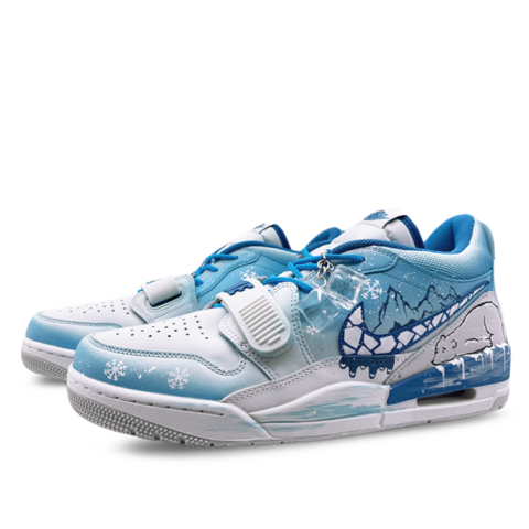 Jordan Legacy 312 Slip Resistant Abrasion Resistant Low top Vintage Basketball Shoes Men’s Blue White
