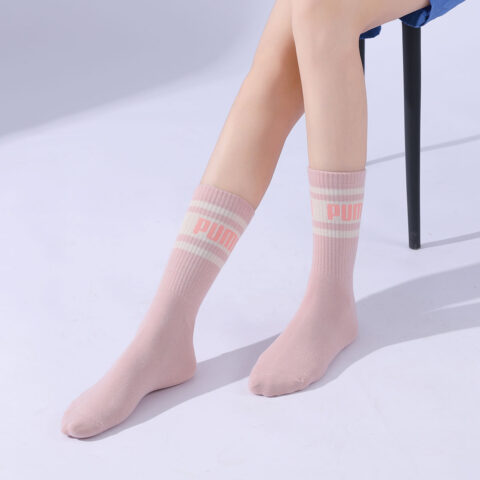 PUMA Knee High Socks Unisex Pink Purple