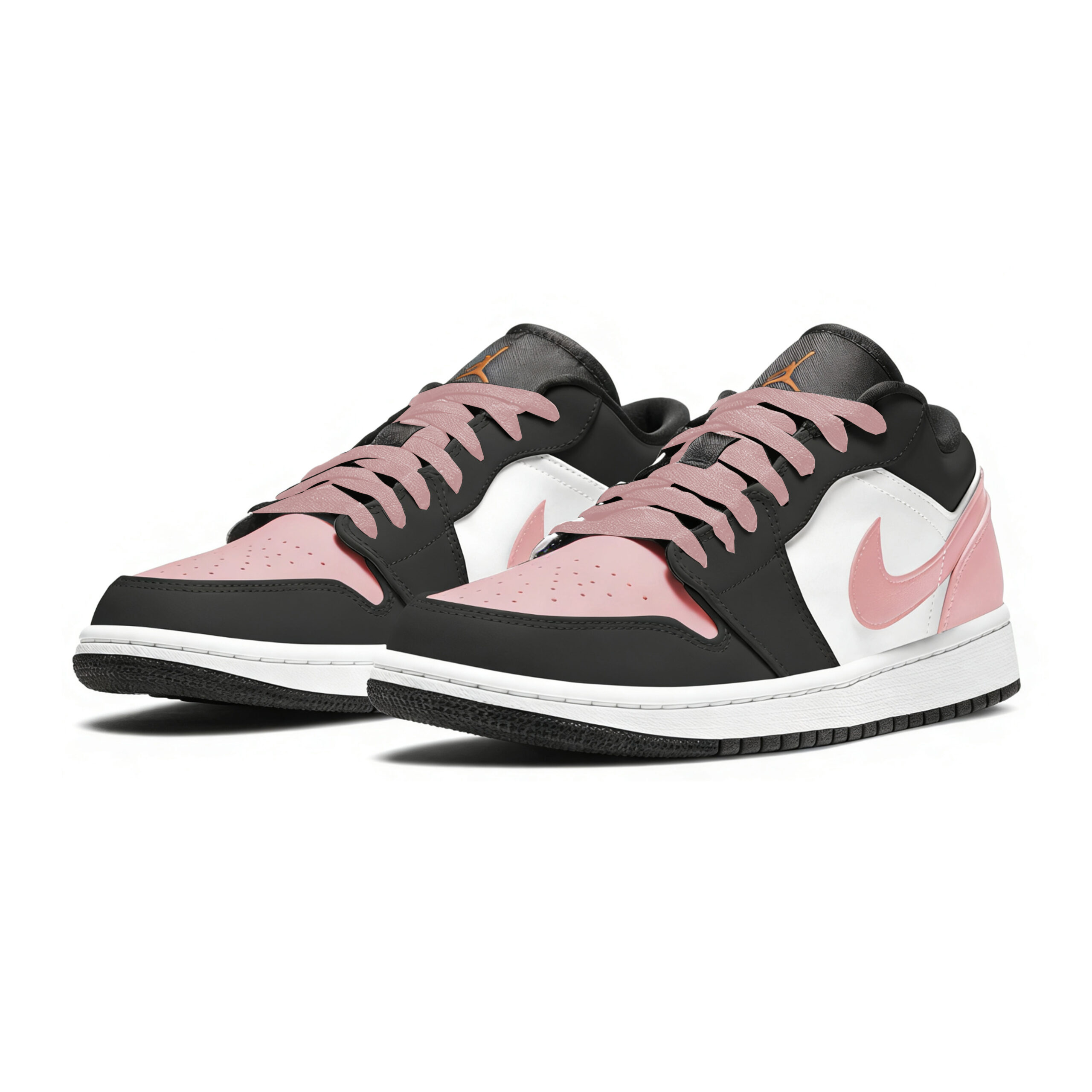 Jordan Air Jordan 1 Slip Resistant Abrasion Resistant Low top Vintage Basketball Shoes Unisex Pink