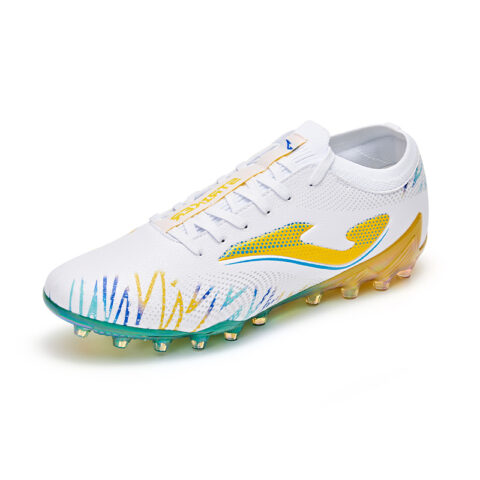 Joma MG Multi Ground Synthetic Leather Soccer Shoes Men’s White Gold
