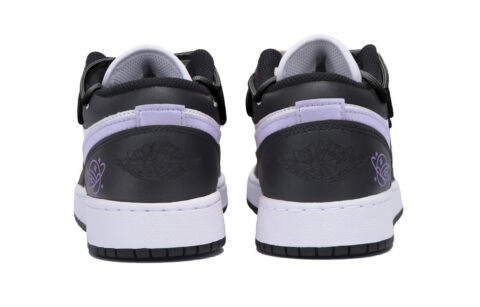 Jordan Air Jordan 1 Abrasion Resistant Slip Resistant Low top Vintage Basketball Shoes Men’s Black Purple