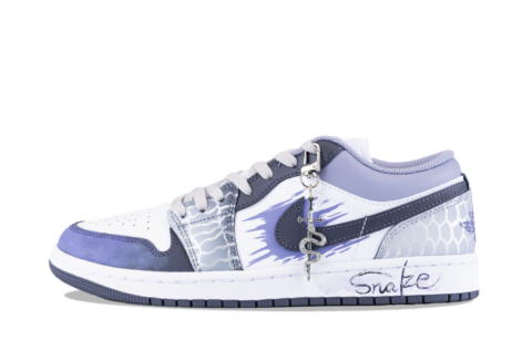 Jordan Air Jordan 1 Slip Resistant Abrasion Resistant Low top Vintage Basketball Shoes Men’s Blue White