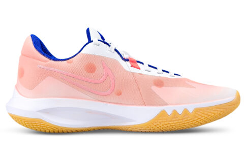 Nike Precision 6 Abrasion Resistant Low top Basketball Shoes Men’s Pink Yellow