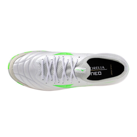 Mizuno Morelia Neo Sala B Cushioning, Wear Resistant Soccer Shoes Unisex White Green