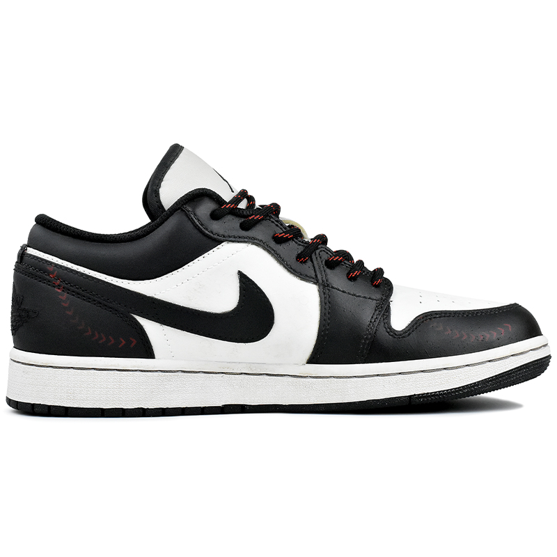 Jordan Air Jordan 1 Wear resistant And Lightweight Low top Vintage Basketball Shoes Men’s Black White