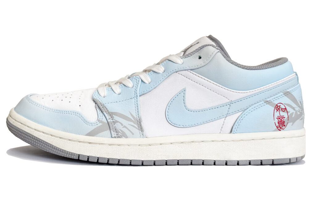 Jordan Air Jordan 1 Low top Vintage Basketball Shoes Men’s Light Blue
