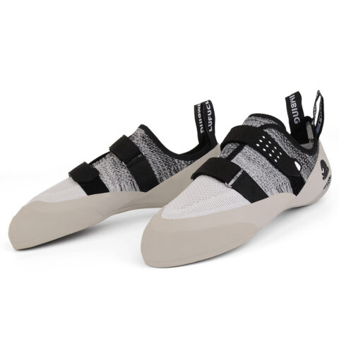LUFU Slip Resistant, Abrasion Resistant, Breathable Low top Rock Climbing Shoes Unisex Light Gray