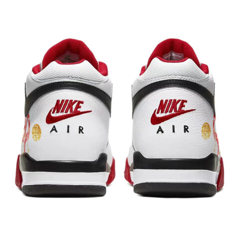 Nike Flight Legacy Year Of The Snake, Serpent Prosperity Year Mid top Vintage Basketball Shoes Unisex Red