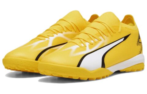 PUMA Ultra Match TT Turf Soccer Shoes Men’s Yellow White Black
