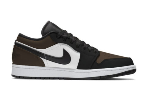 Jordan Air Jordan 1 Abrasion Resistant Abrasion Resistant Low top Vintage Basketball Shoes Unisex Black Brown