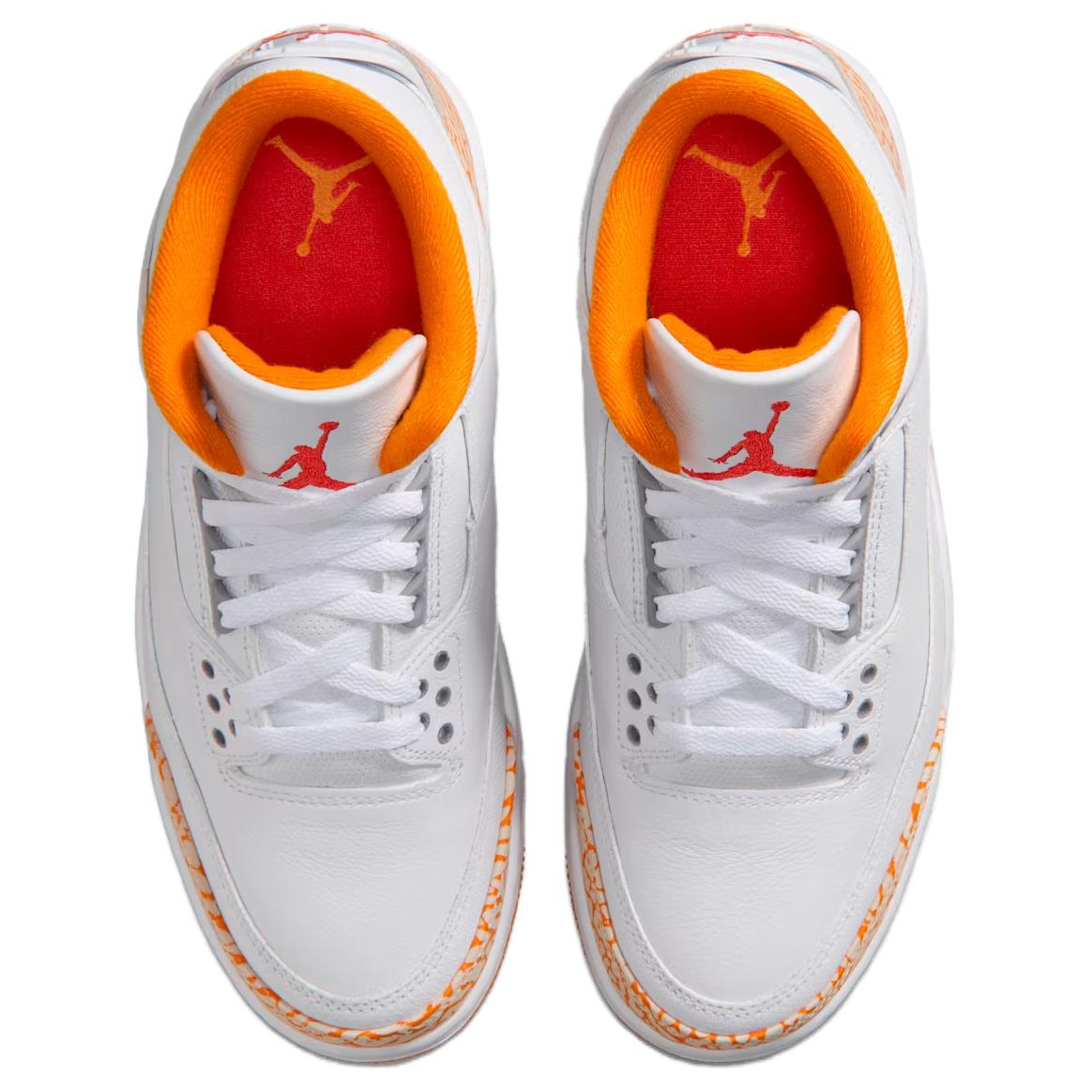 Jordan Air Jordan 3 Vintage Basketball Shoes Women’s White Orange