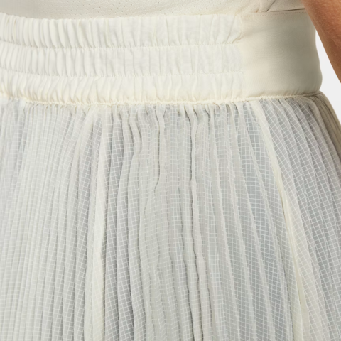 Nike Court Slam SS25 Casual Long Skirt Women’s Light Ivory White/Black