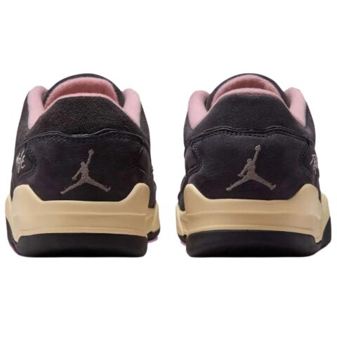 Jordan FLIGHT COURT Slip Resistant Abrasion Resistant Low top Vintage Basketball Shoes Men’s Black Pink