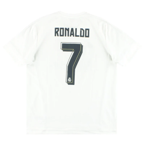 Adidas Real Madrid 2015 16 Home Shirt Ronaldo Soccer Jersey Men’s White