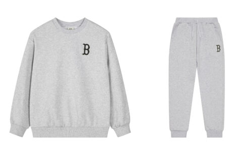 MLB Casual Sportswear Boston Red Sox FW24 Light Heather Gray Kids’