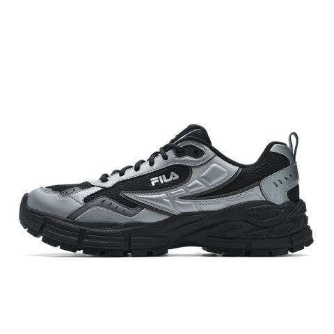 FILA Blade Low top Casual City Commuting Running Shoes Men's Black Silver