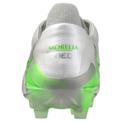 Mizuno Morelia Neo 4 Slip Resistant Abrasion Resistant Soccer Shoes Unisex White Green