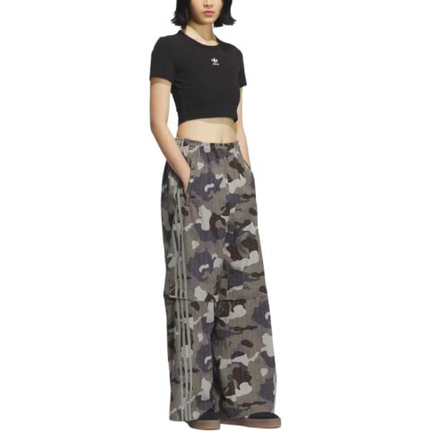 Adidas Originals ADILENIUM CAMO TRACK TRACKSUIT BOTTOMS Sports Pants Unisex Strata Olive Green