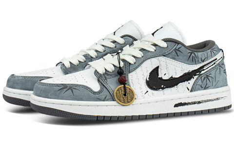 Jordan Air Jordan 1 Low top Vintage Basketball Shoes Unisex Blue Black