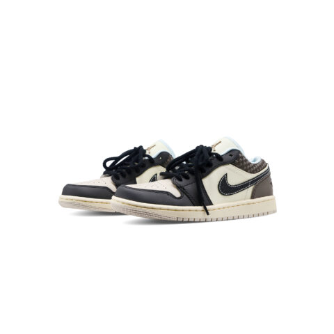 Jordan Air Jordan 1 Low Heat Mocha Low top Vintage Basketball Shoes Unisex Black Brown