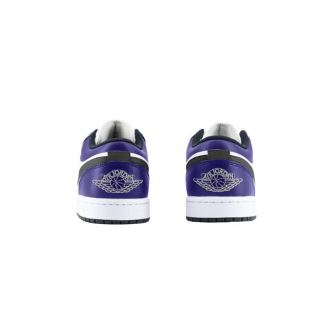 Jordan Air Jordan 1 Low Abrasion Resistant Abrasion Resistant Low top Vintage Basketball Shoes Unisex Black Purple