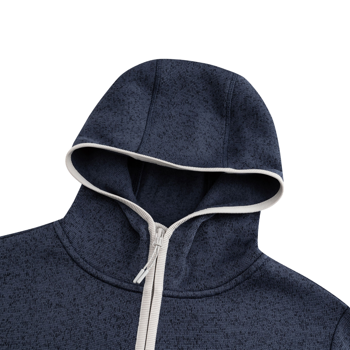 Anta Outdoor Collection Liner Coat, Thick Needle Fleece Garment Women’s Maya Blue Flower Gray