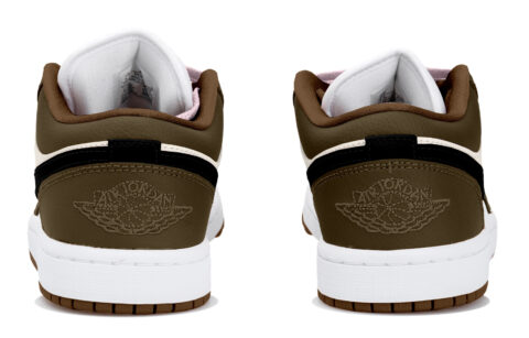 Jordan Air Jordan 1 Low top Vintage Basketball Shoes Women’s Beige Black Beige